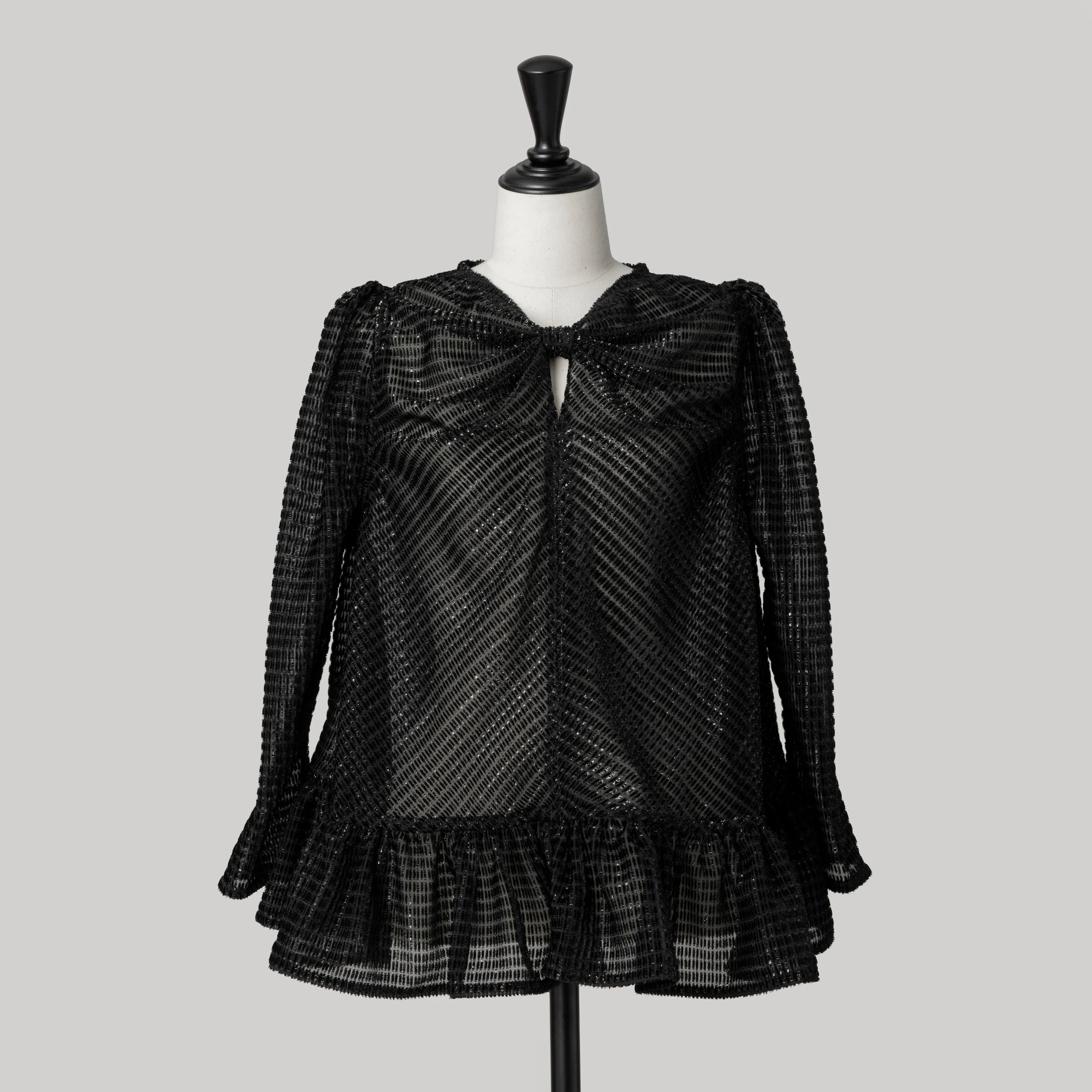 FILM LAME VELVET  RIBBON BLOUSE