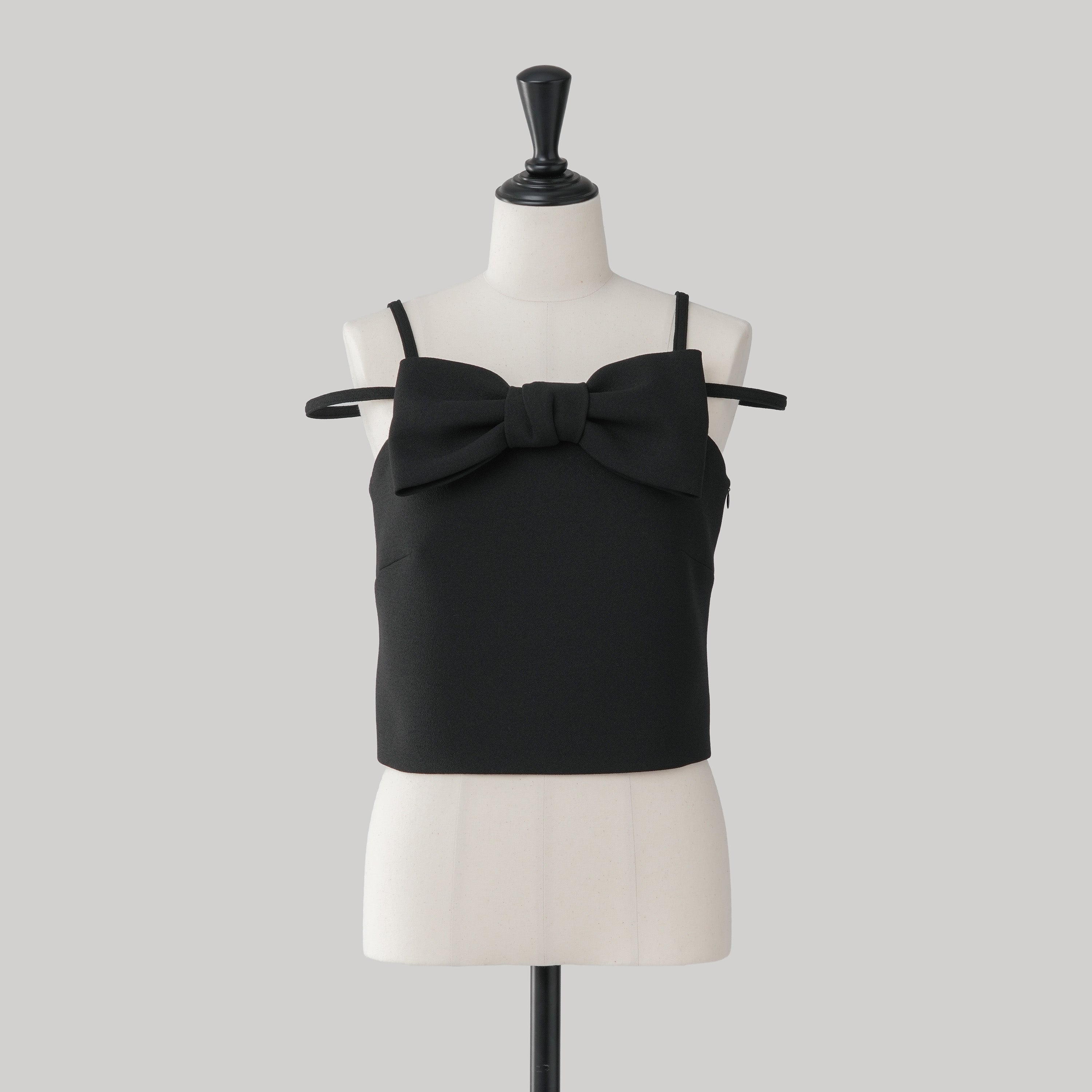 【新品未使用】THE SHISHIKUI ribbon cami/BLACK RIBBON CAMI